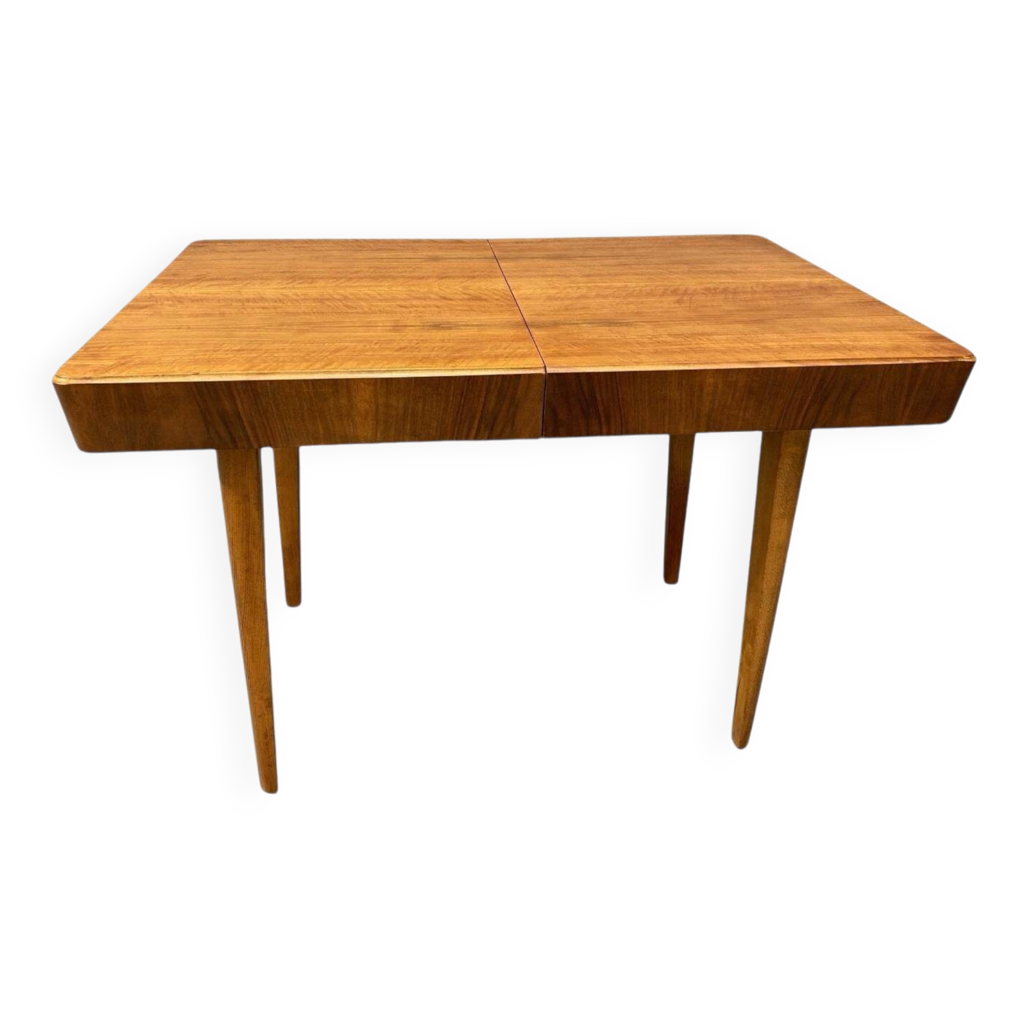 Table à manger réglable en noyer par Setona, années 1950, Tchécoslovaquie