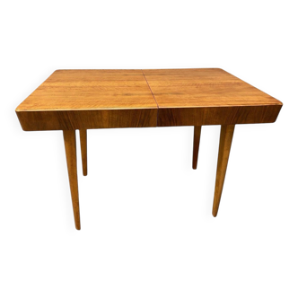 Table à manger réglable en noyer par Setona, années 1950, Tchécoslovaquie