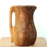 Sculptural wooden pitcher, 60s