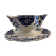 Saucière en faïence bleue et blanche Gien 1960