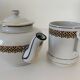 Art Deco filter coffee maker in Limoges porcelain by Balleroy Frères