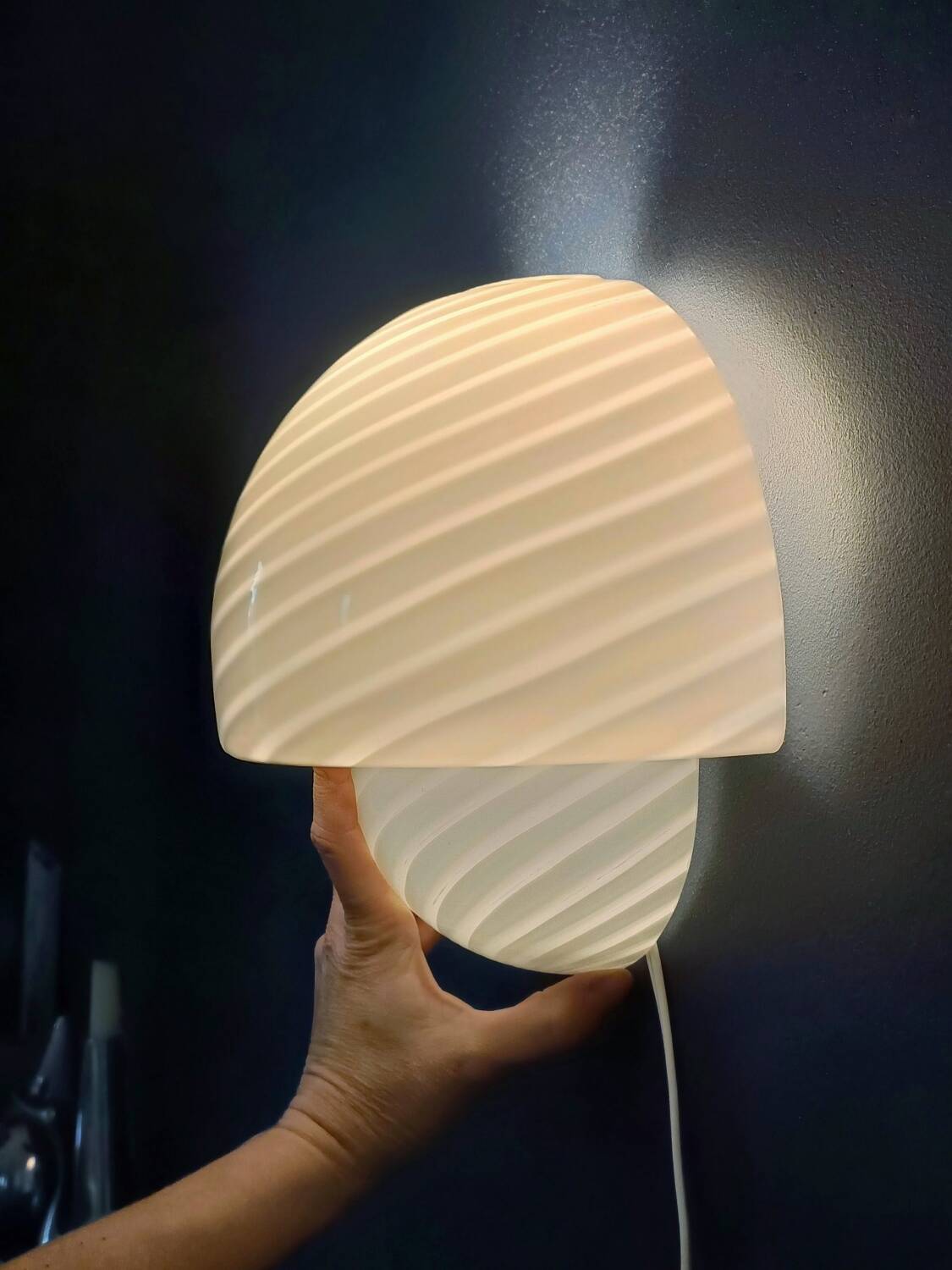 Murano glass mushroom wall lamp from the 70s