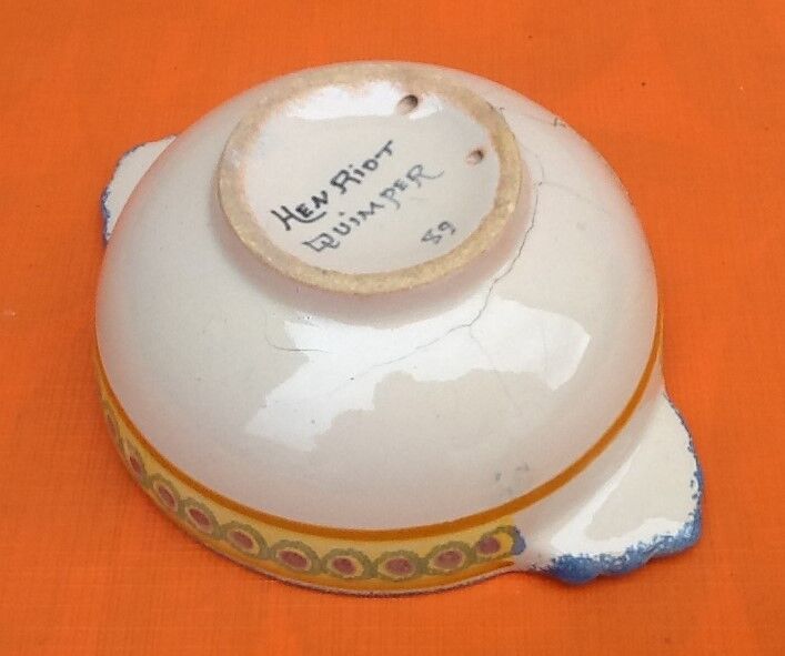 Duo bols à oreilles faïence henriot quimper