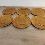 6 Gien ceramic flat plates