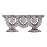 Large glass candle holder by Staffan Gellerstedt | Pukeberg Glasbruk | Sweden