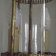 Vintage French Round Gold Metal and Brass 2 Light Lantern Ceiling Light 4724