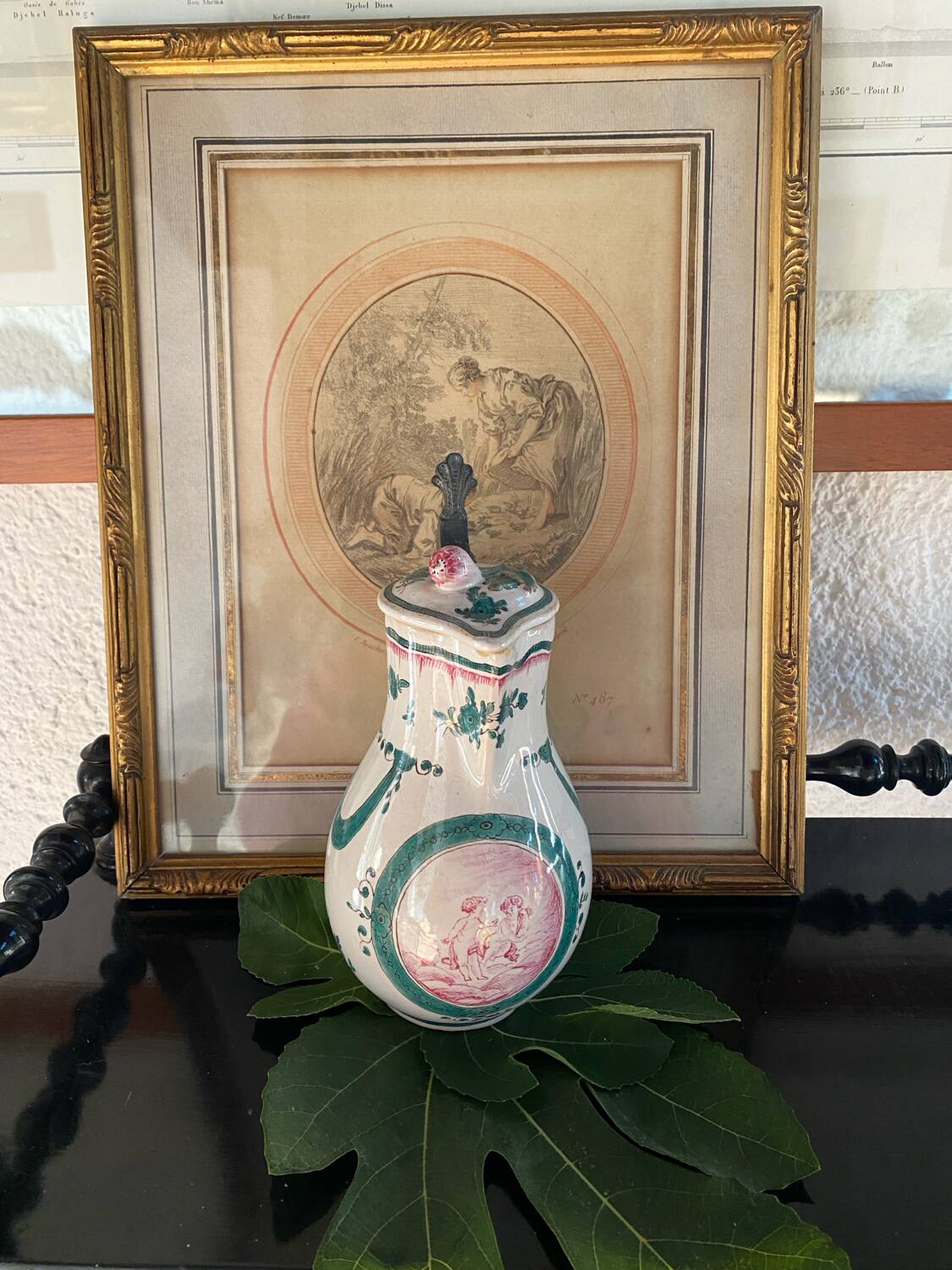 19th century earthenware cream pitcher