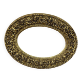 Large format golden oval frame