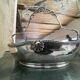Silver-plated metal basket with Phenix silver hallmarks