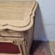 Louis XV buffet in oak & leather - Sandblasted