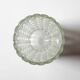 Vintage Solid Heavy Clear Hand Pressed Glass Flower Vase / Fidenza / Italy