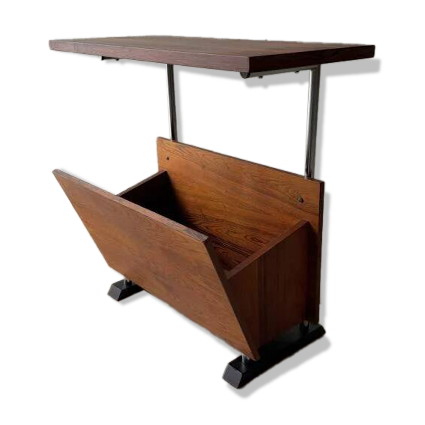 Porte-revue, table d'appoint en palissandre, années 50