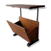 Mid-century rosewood magazine table with magazine rack