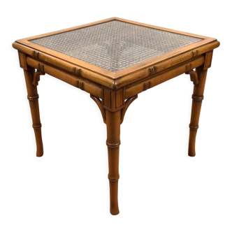 rattan side table