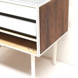 Vintage glass counter / desk with drawers made in the 1970s