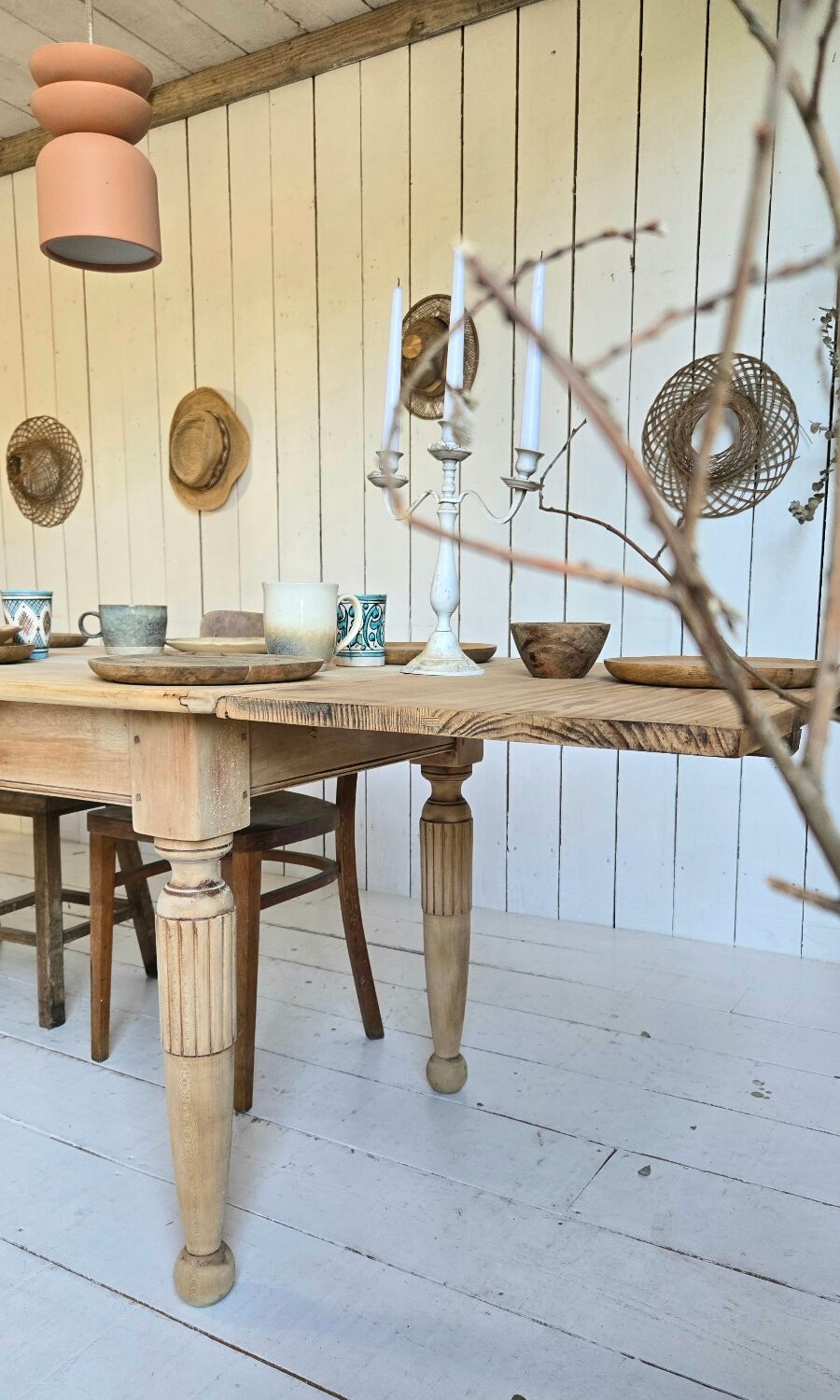 Table de ferme avec rallonges