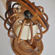 Lampe de chevet en rotin 1950