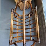 vintage rattan magazine rack
