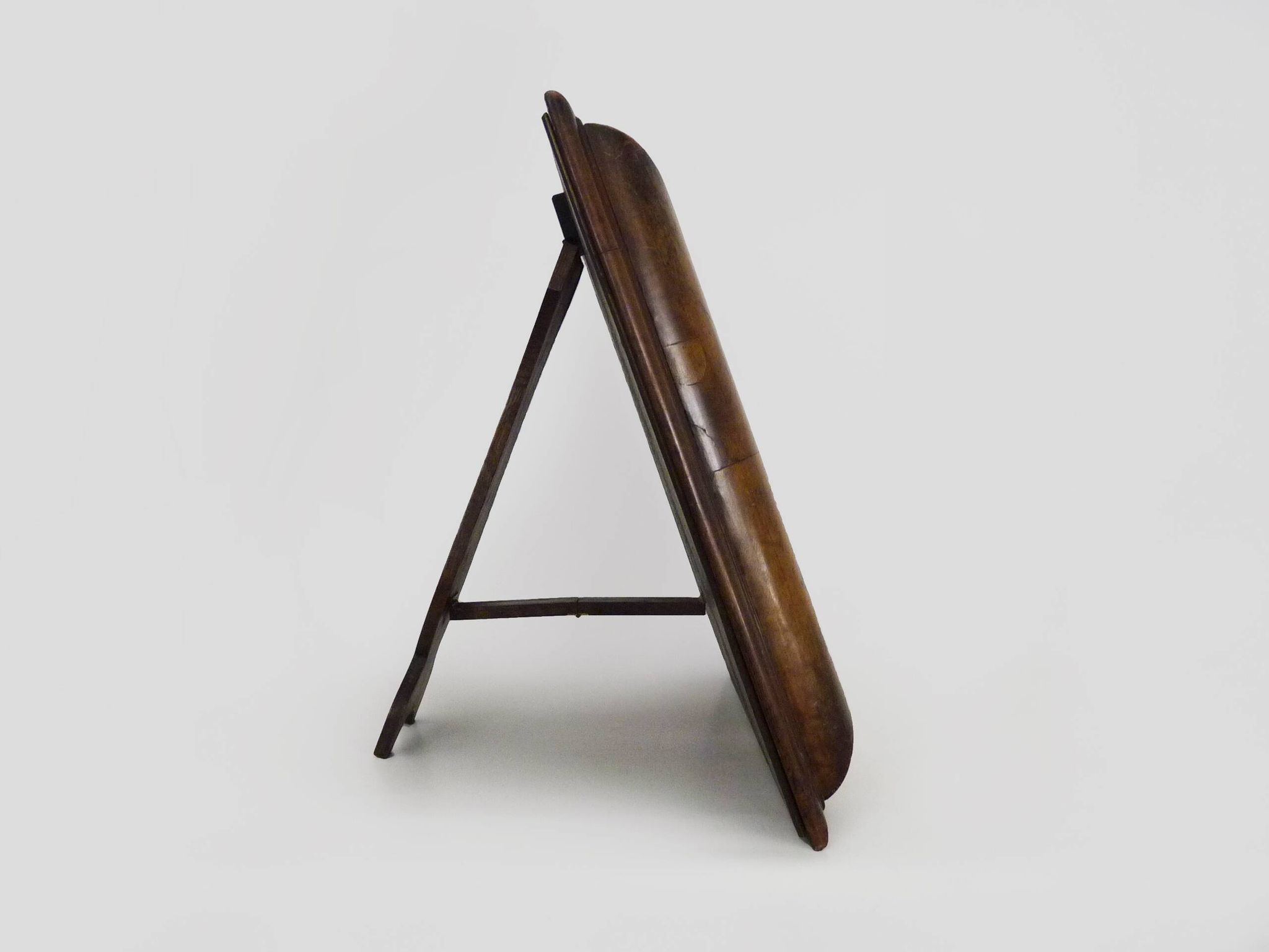 Very large Psyche Mirror in walnut wood. Orthodox bible mirror. 19th century. 53X63 cm - 20.86X24