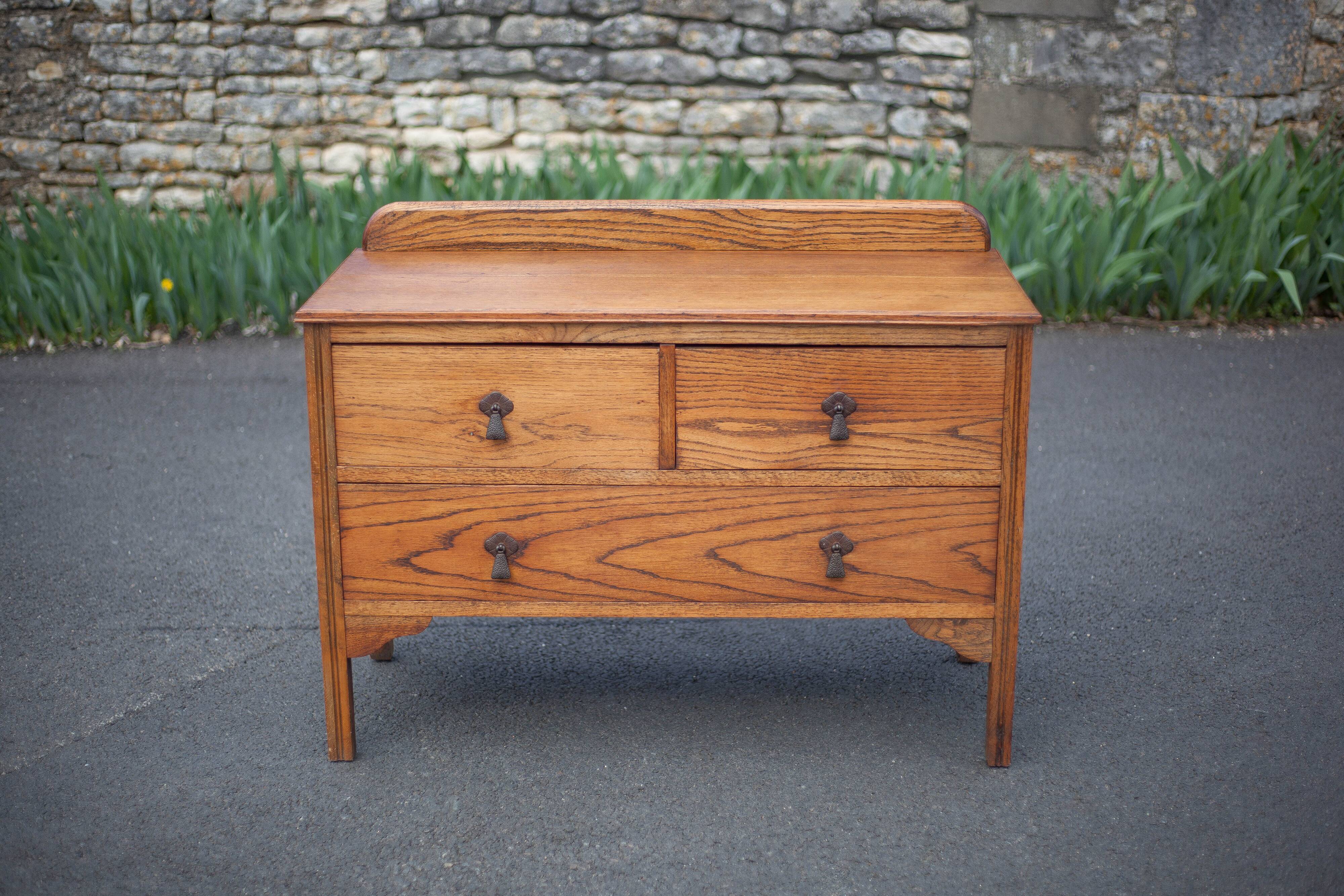 Wooden sideboard, small storage unit, vintage drawer cabinet
