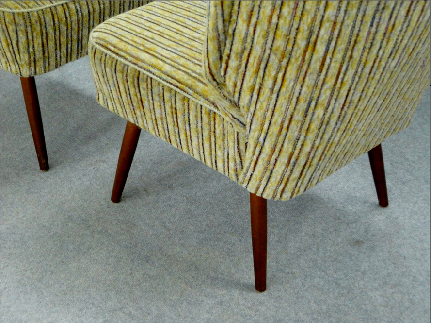 Pair of armchairs, velvet 1950