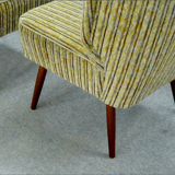 Pair of armchairs, velvet 1950