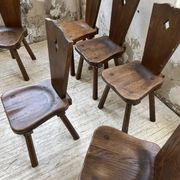 Solid oak chairs Savoyard cap popular art