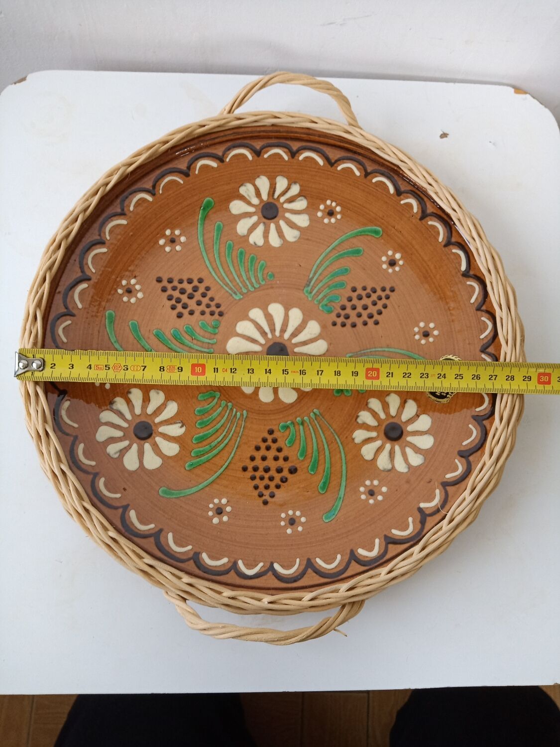 Handmade enameled dish hauswirth soufflenheim