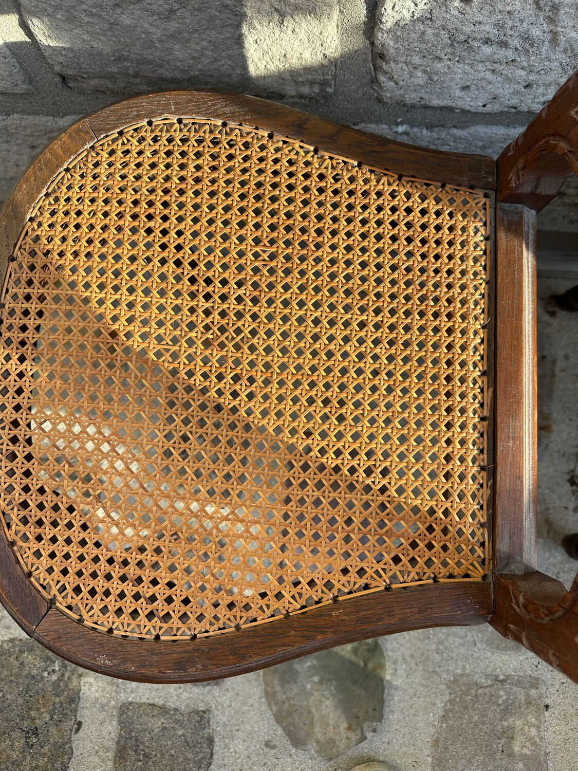 Pair of caned chairs in Louis XVI style