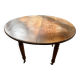 Round drop-leaf table