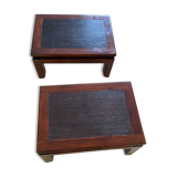 2 wooden bedside tables
