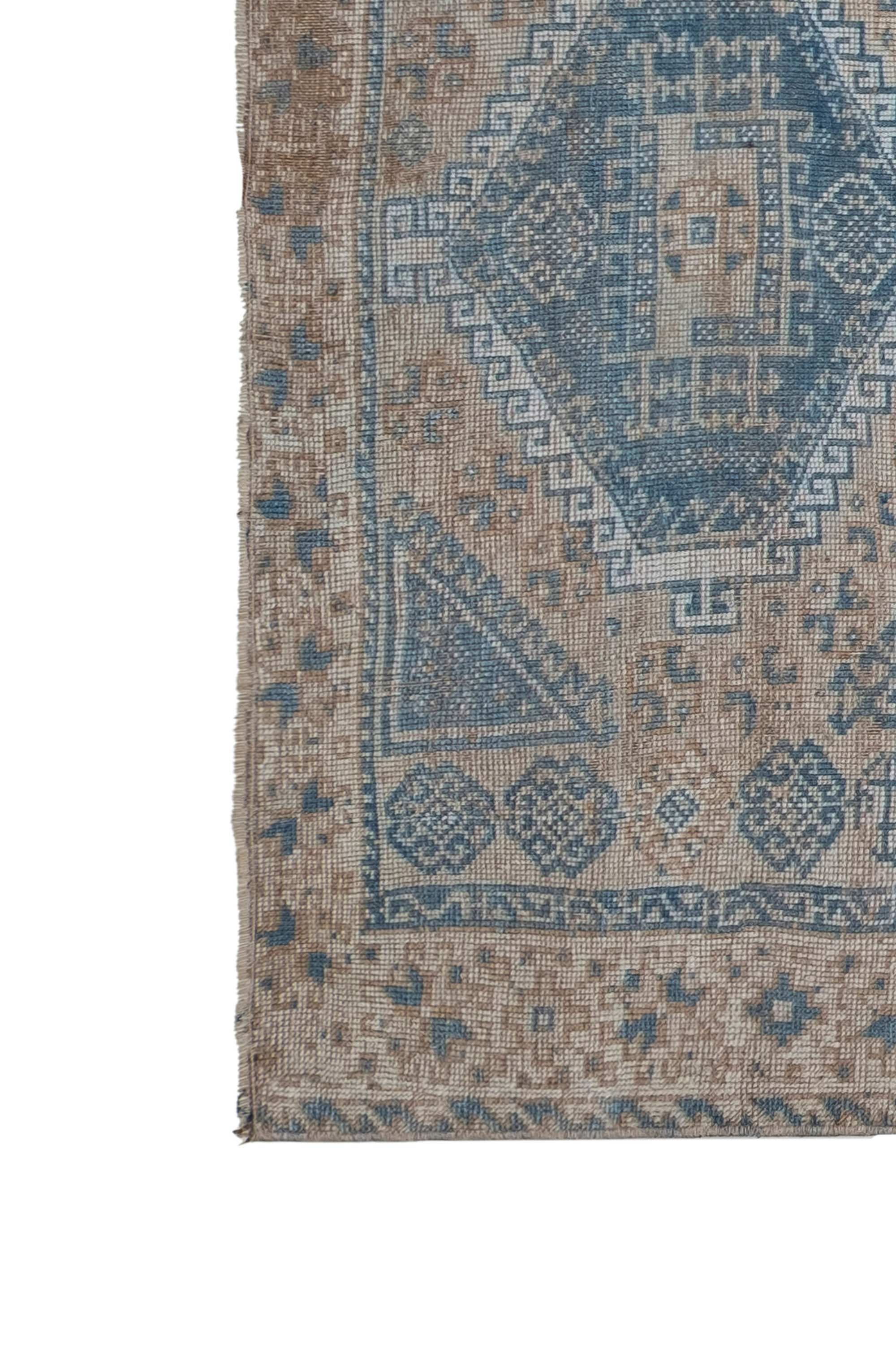 Distressed Turkish Oushak Rug Runner 142 x 324 cm