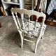Chaise Napoléon III en bois blanc et coton "Grands Pavots" Antoinette Poisson