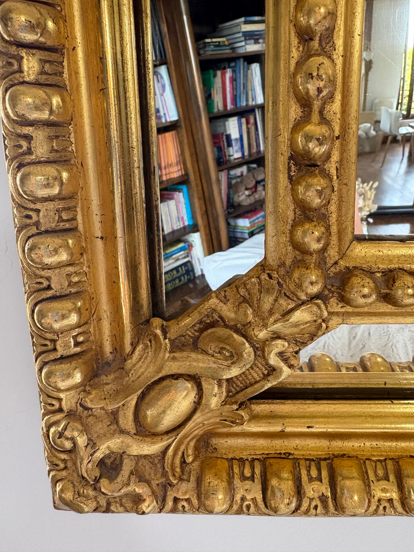 Louis XVI mirror with parcloses.