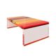 Studio Superego Modern Multicolor Plexiglass and Brass Feet Italian Coffee Table