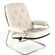 Ekornes Stressless 1970s armchair - very rare early model - new upholstered