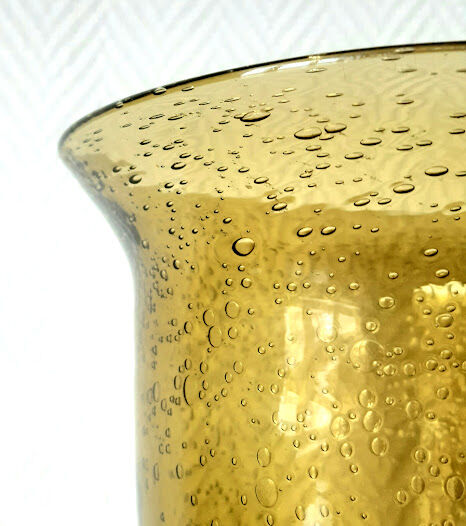 Biot bubbled glass vase