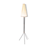 Black floor lamp on tripod base