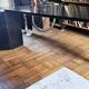 Large lacquered wood and granite desk 1980