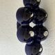 Cobalt Blue Egg Cup Service in earthenware by Georges Dreyfus workshop circa 1900
