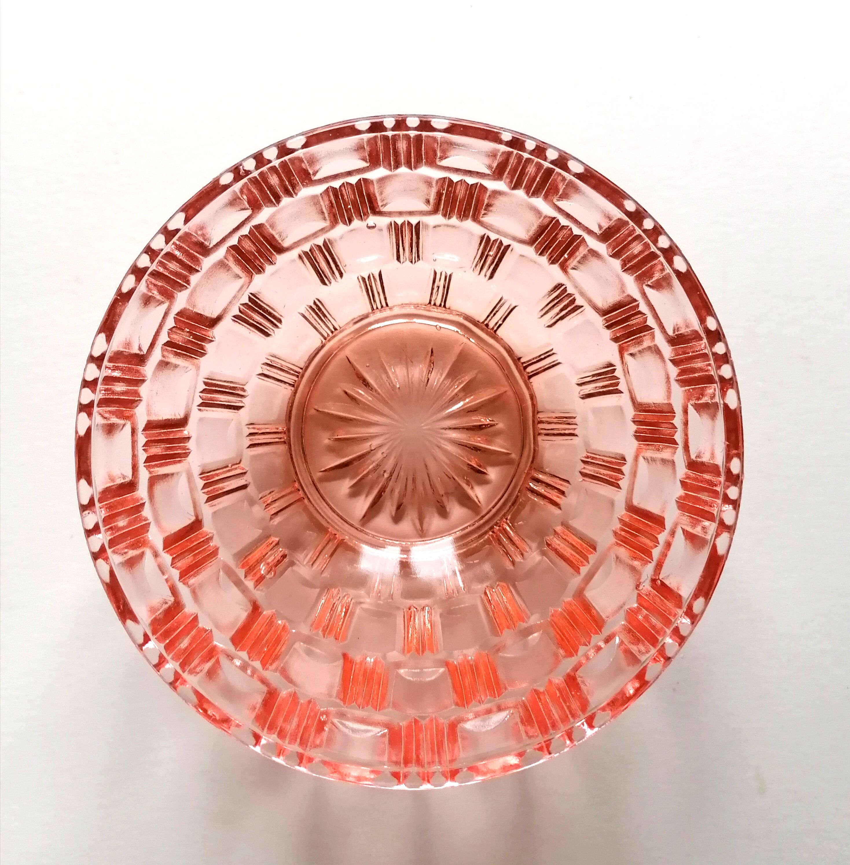 Candy or sugar maker in pink glass