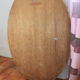 Oval mirror bevelled wood gold 80 x 55 cm