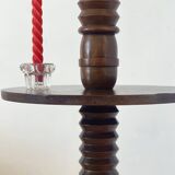 1940s floor lamp in turned wood
