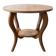 Table basse ronde en marqueterie de noyer Art Déco