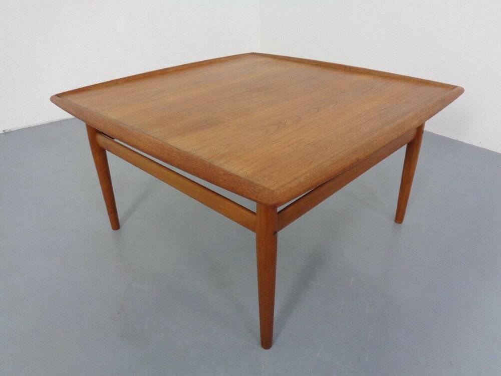 Large Danish Teak Coffee Table by Grete Jalk for Glostrup, 1960s