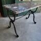 Table de bistrot marbre pied en fonte