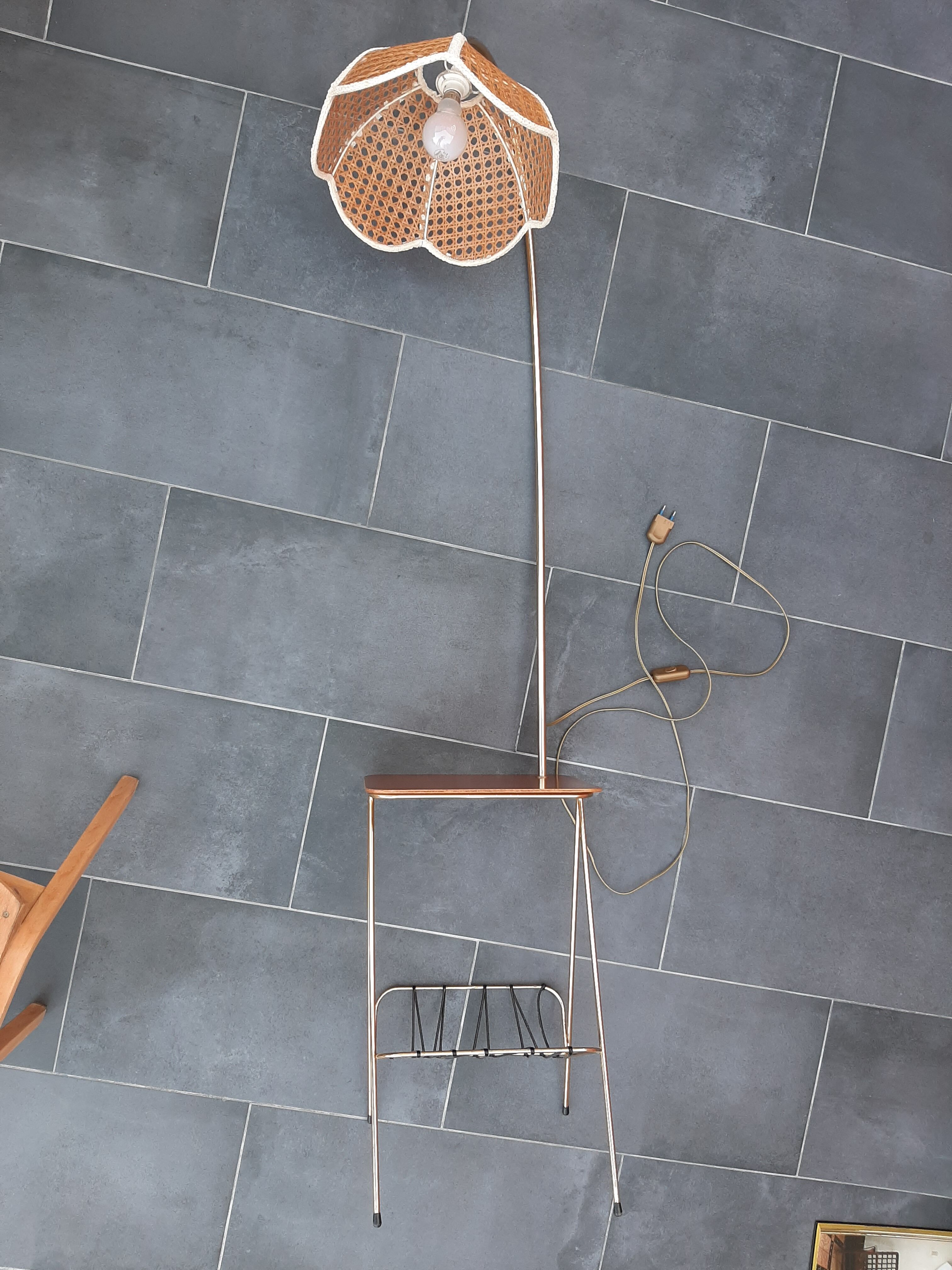 Vintage gueridon floor lamp