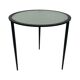 Vintage side table 80s metal and glass