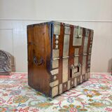 19th Century Korean Wooden and Brass Storage Chest