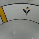 Six hollow plates made of earthenware